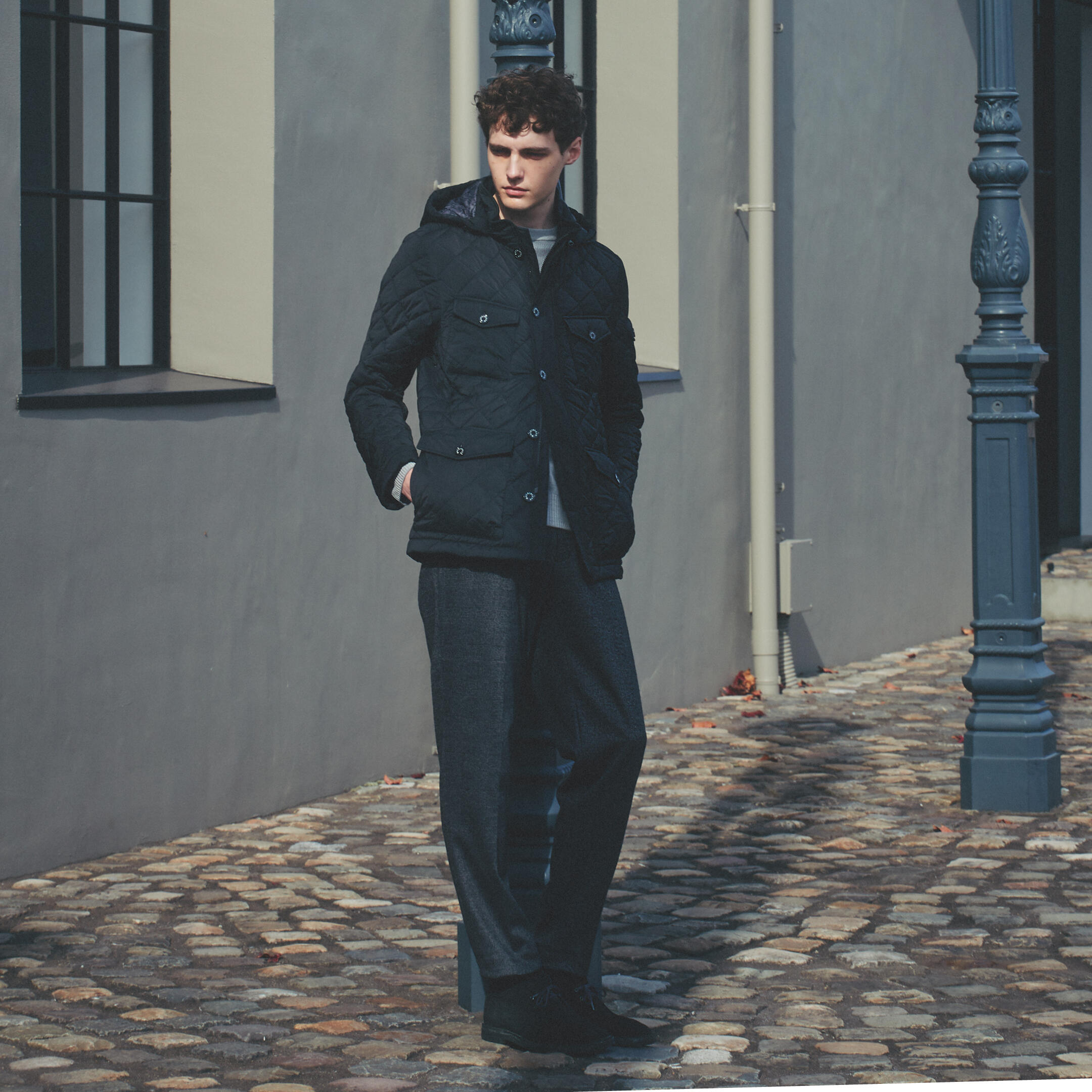 GTS HUMBIE DROP-SHOULDER SHORT COAT BLACK | GM-1128F/WO | MACKINTOSH